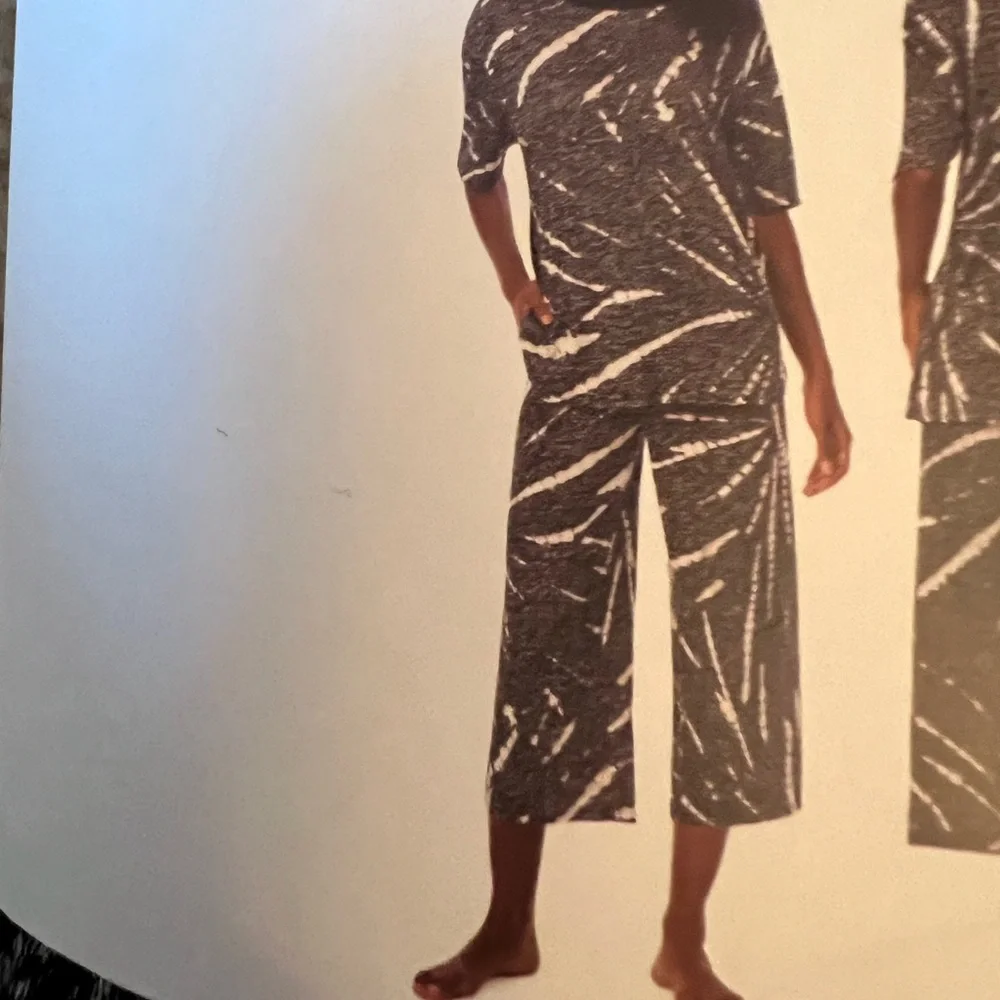 DKNY CAPRI PJ SET XXL lounging set of colors, black grayish cream - Picture 8 of 15